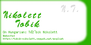 nikolett tobik business card